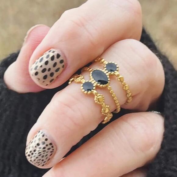 New Plunder "Cove" Gold with Black Accent Ring - Picture 3 of 5